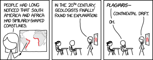 Hey! A bunch of the early Cretaceous fossils on each coast seem to have been plagiarized, too!